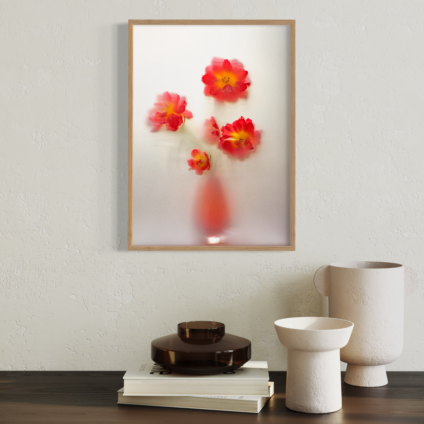 Botanic Still Life collection - red and yellow tulips in vase