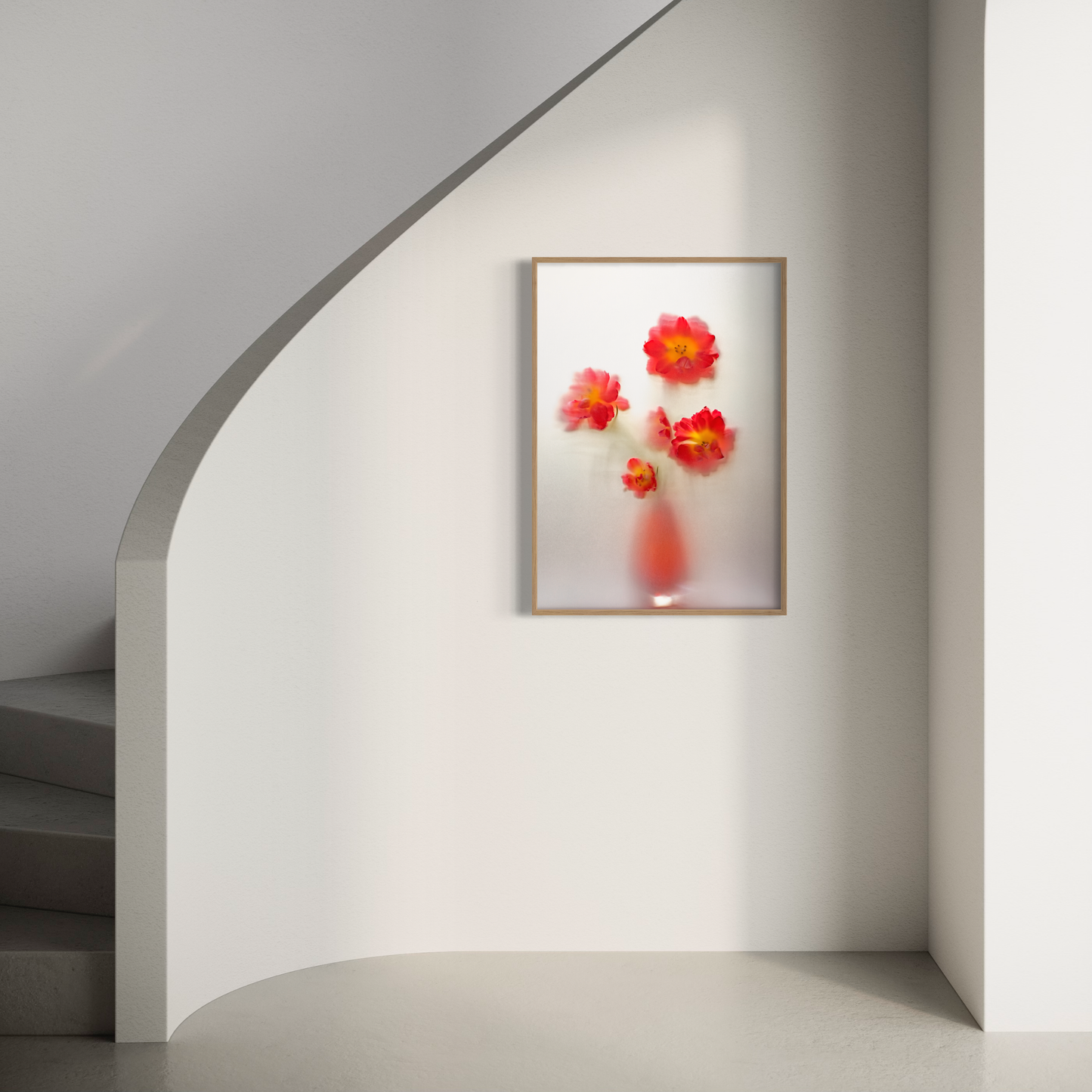 Botanic Still Life collection - red and yellow tulips in vase