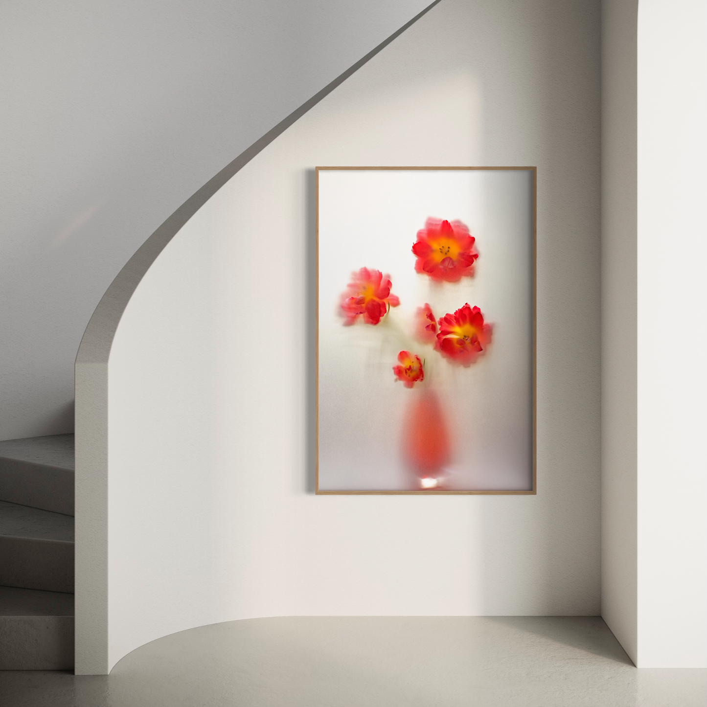 Botanic Still Life collection - red and yellow tulips in vase