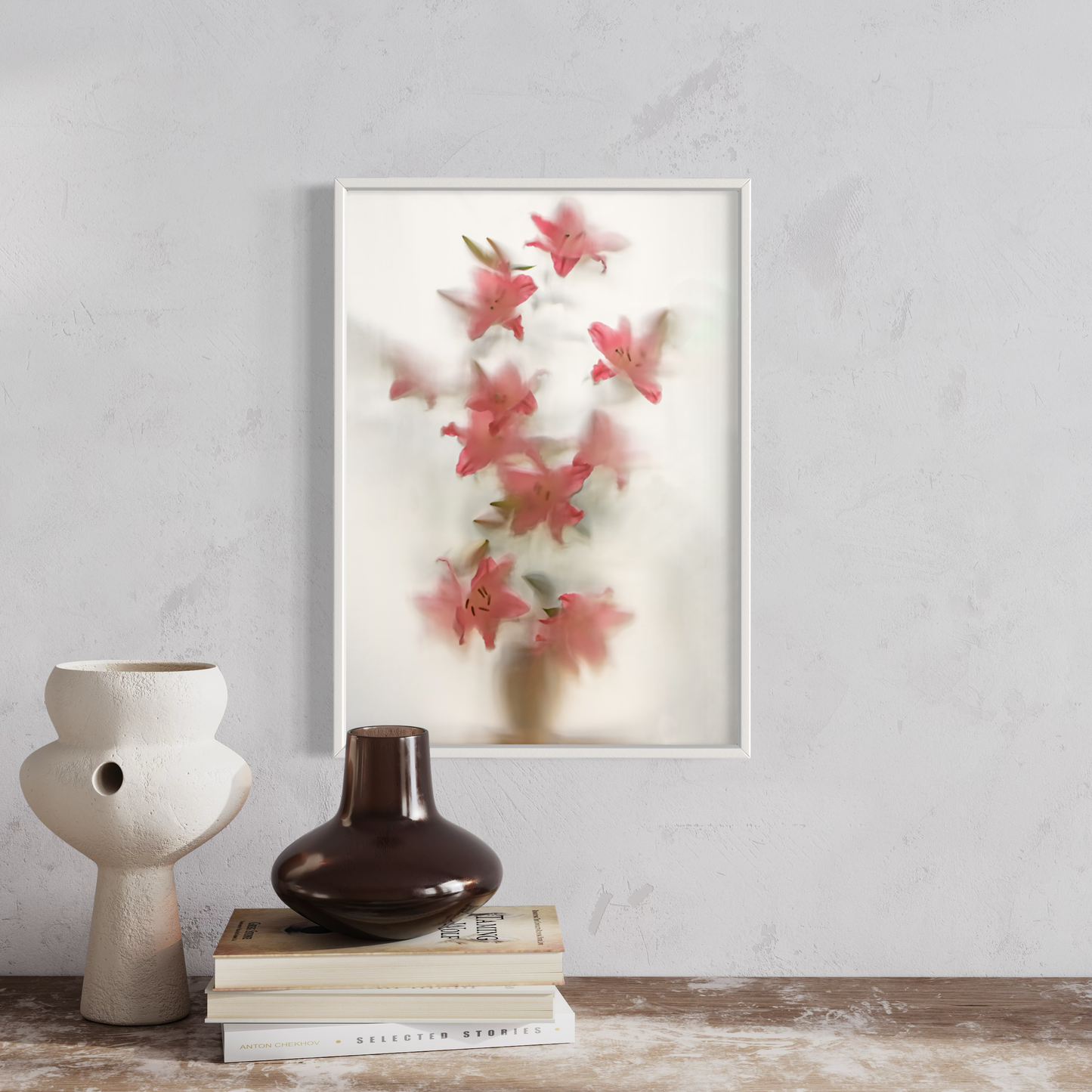 Botanic Still Life collection - pink lillies in vase