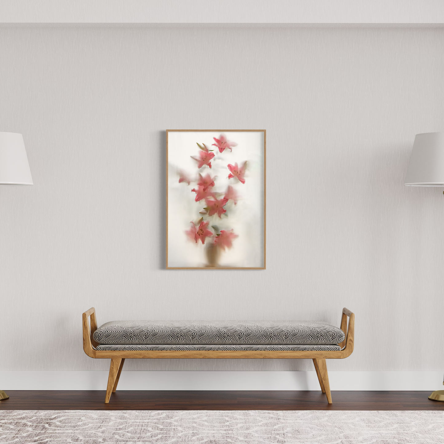 Botanic Still Life collection - pink lillies in vase
