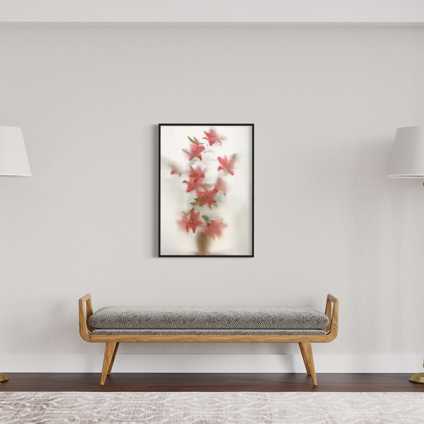 Botanic Still Life collection - pink lillies in vase