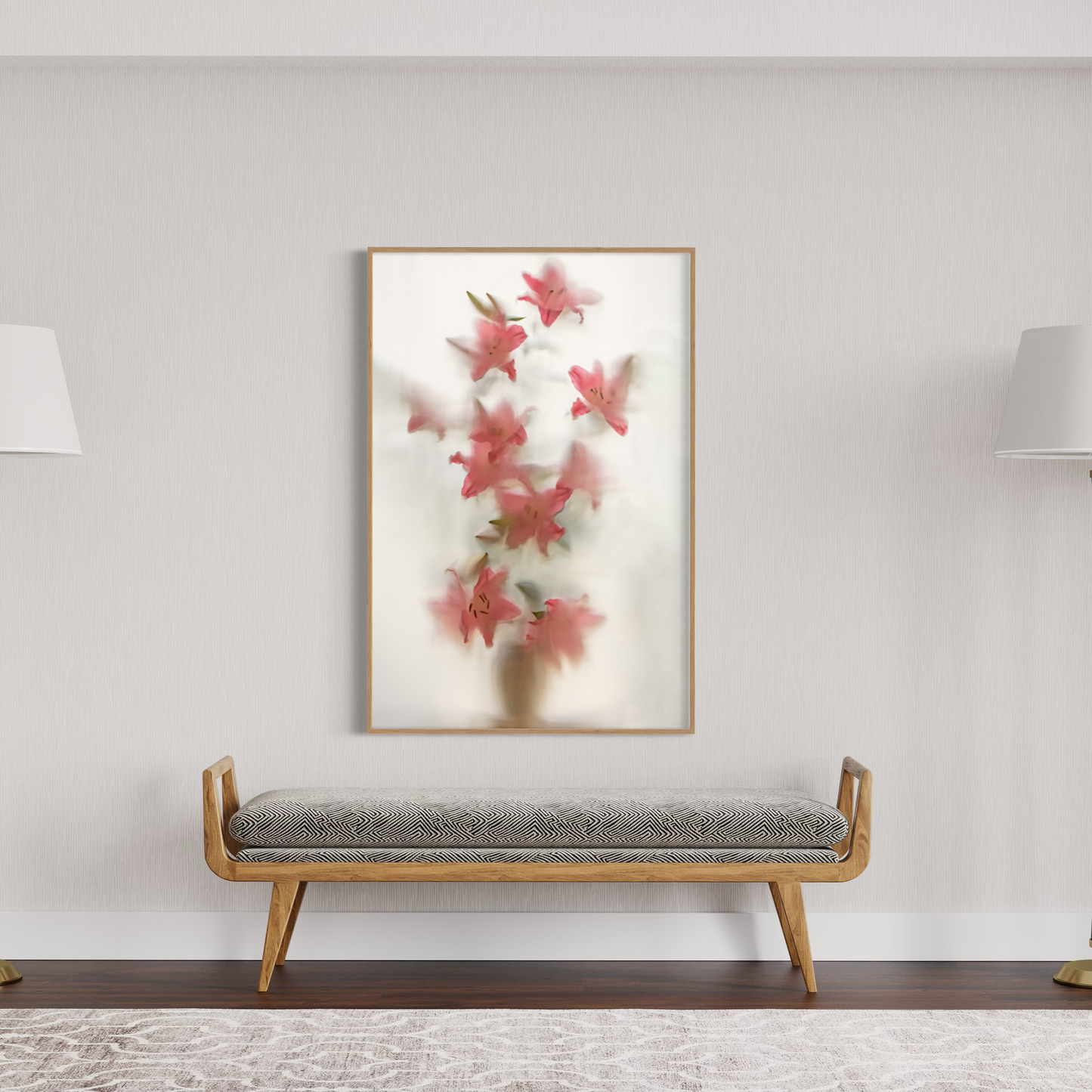Botanic Still Life collection - pink lillies in vase