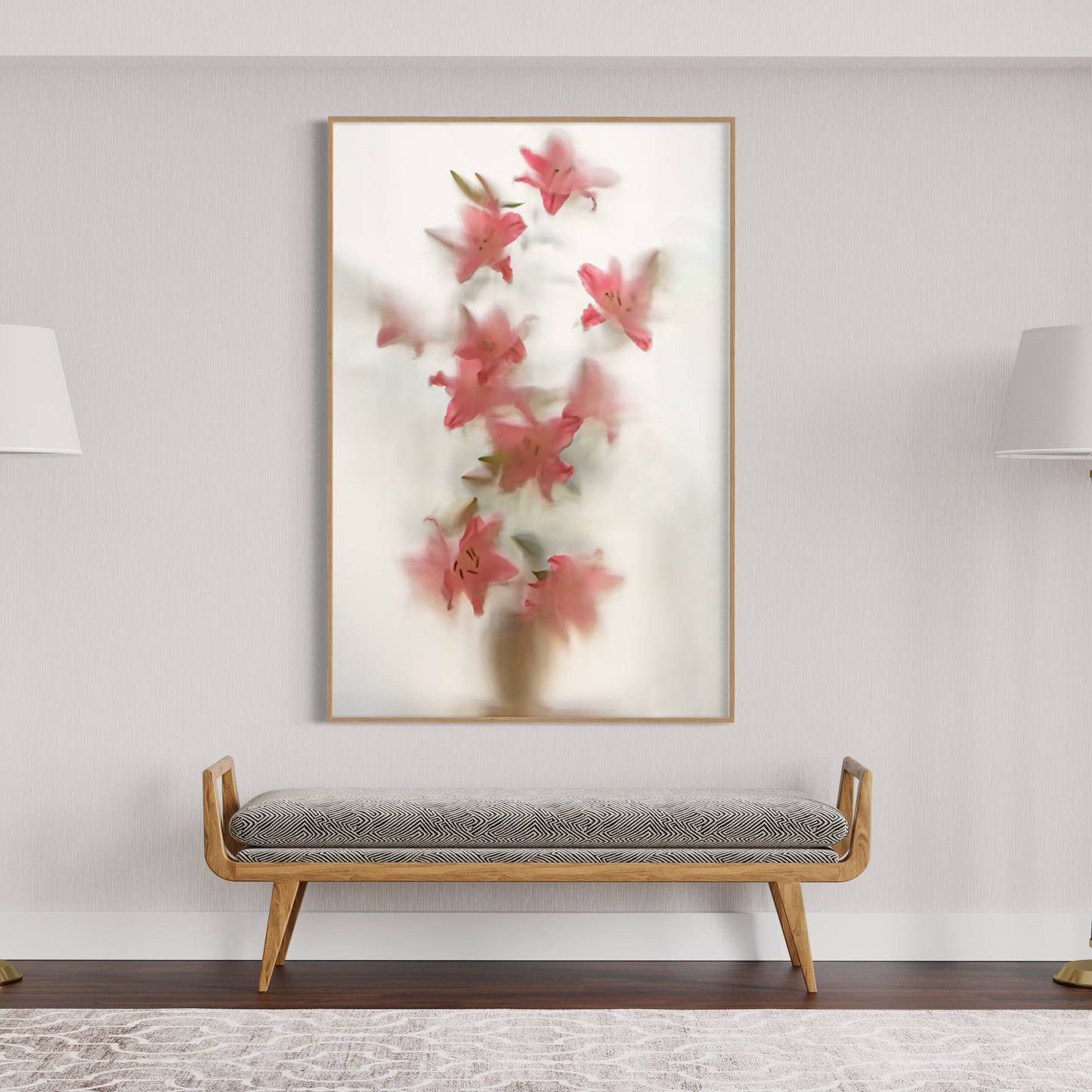 Botanic Still Life collection - pink lillies in vase