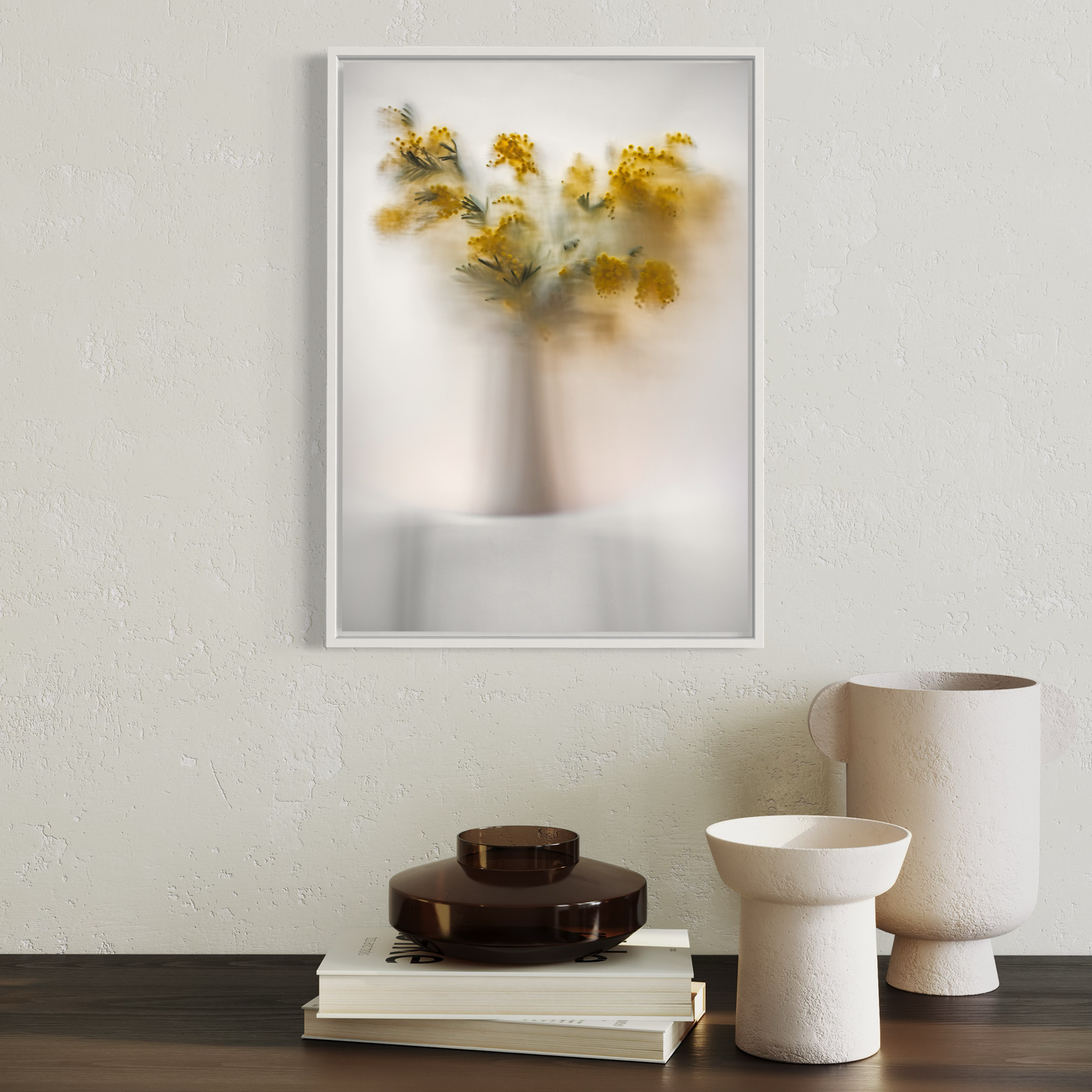 Botanic Still Life collection - mimosa in vase