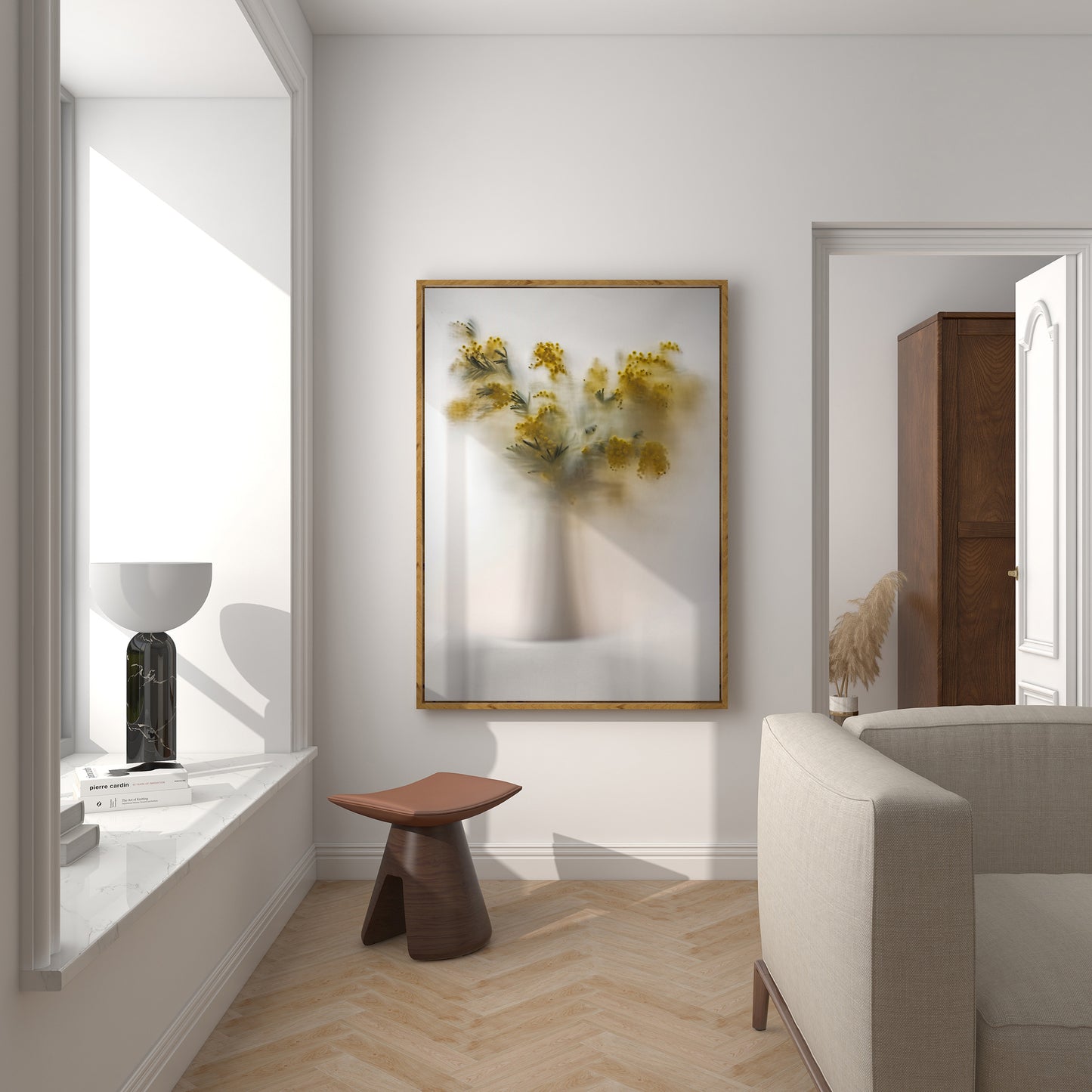 Botanic Still Life collection - mimosa in vase