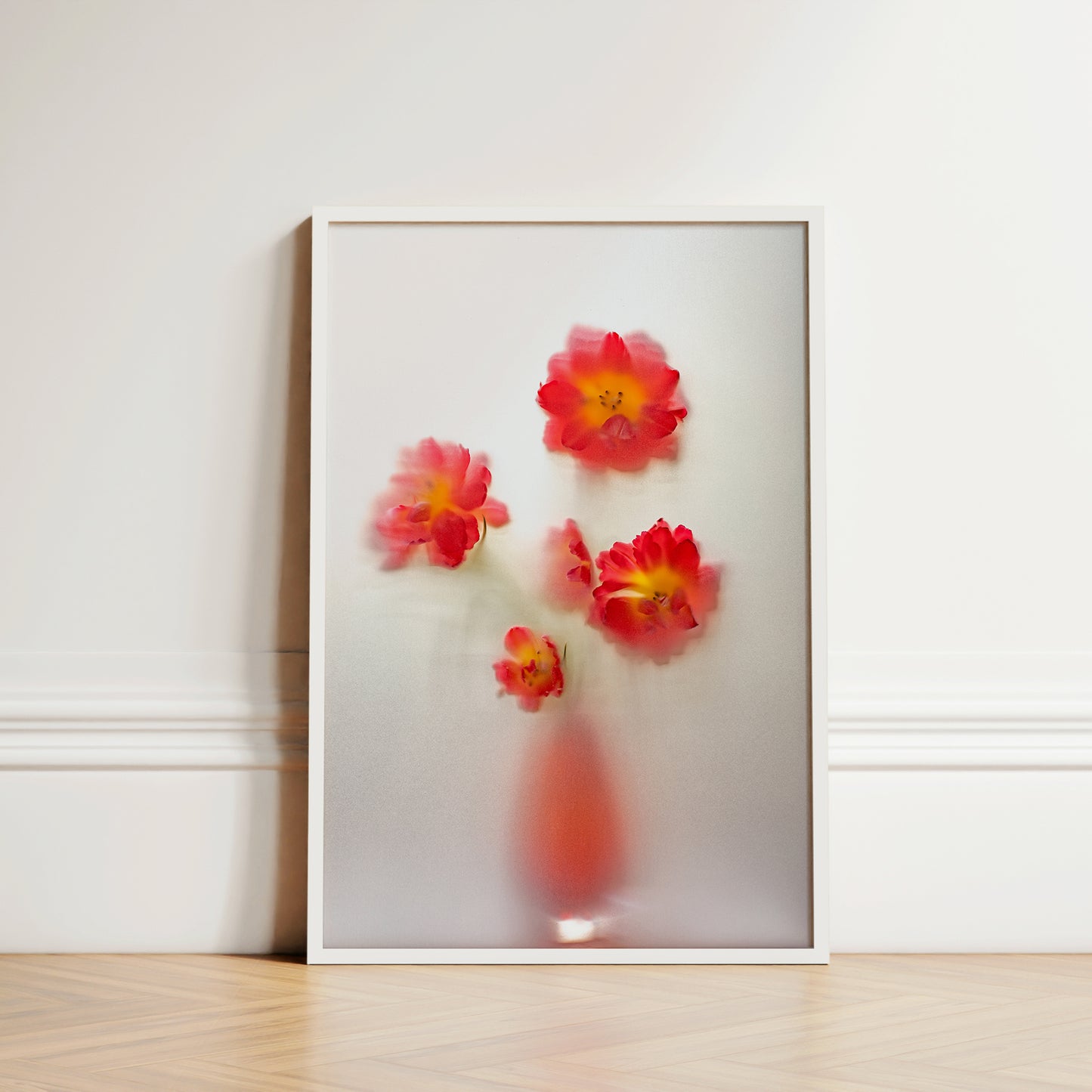 Botanic Still Life collection - red and yellow tulips in vase