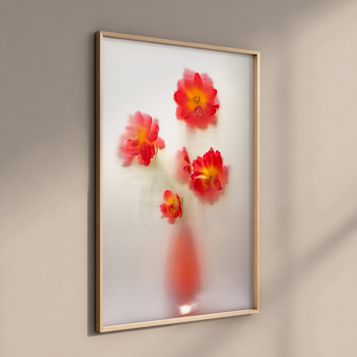 Botanic Still Life collection - red and yellow tulips in vase